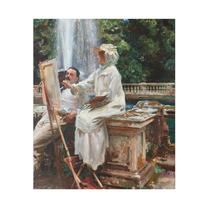 The Fountain Villa Torlonia Frascati Italy 1907 by John Singer Sargent on a Matte Canvas Stretched 0.75