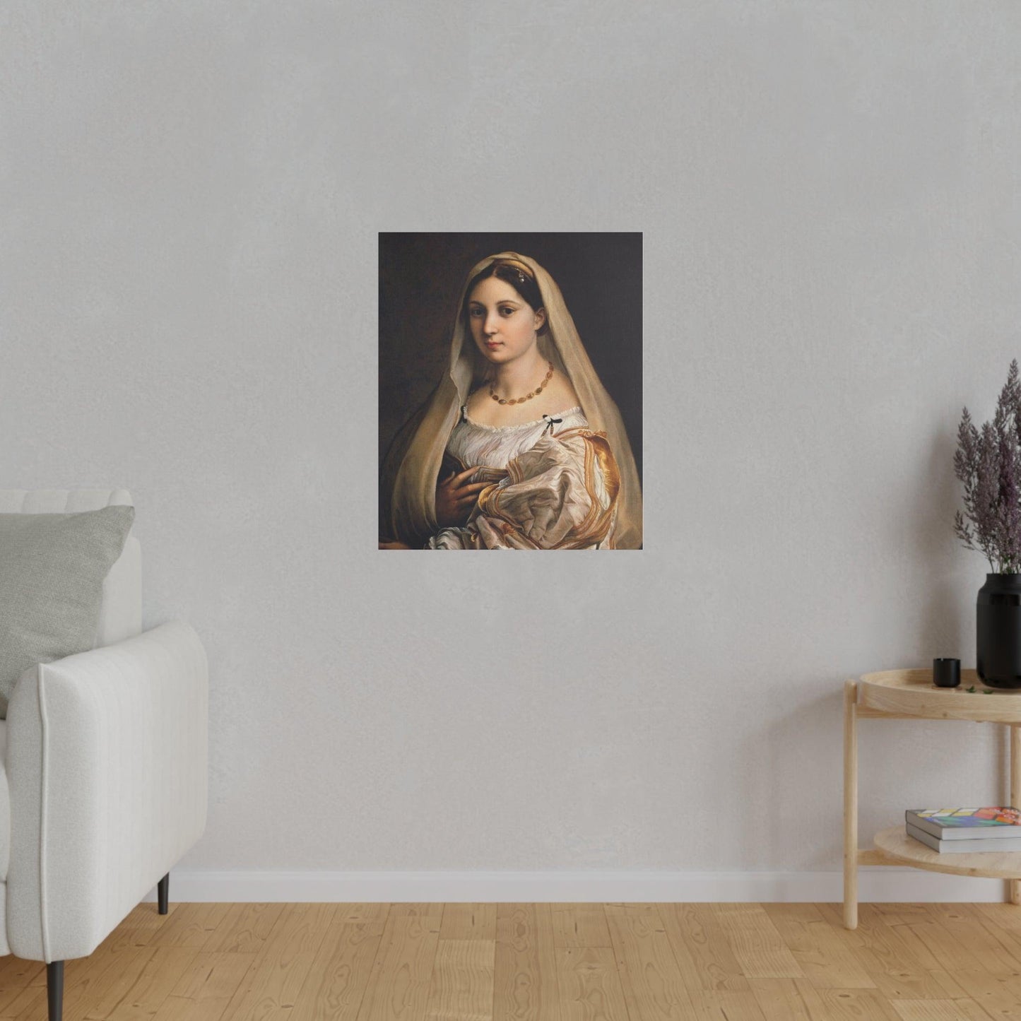 Raphael's Woman with a veil (La Donna Velata) (1516) - Matte Canvas, Stretched, 0.75"