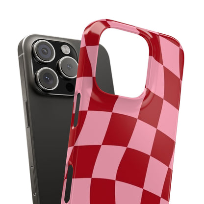 Twist & Check Red Snap iPhone Cases