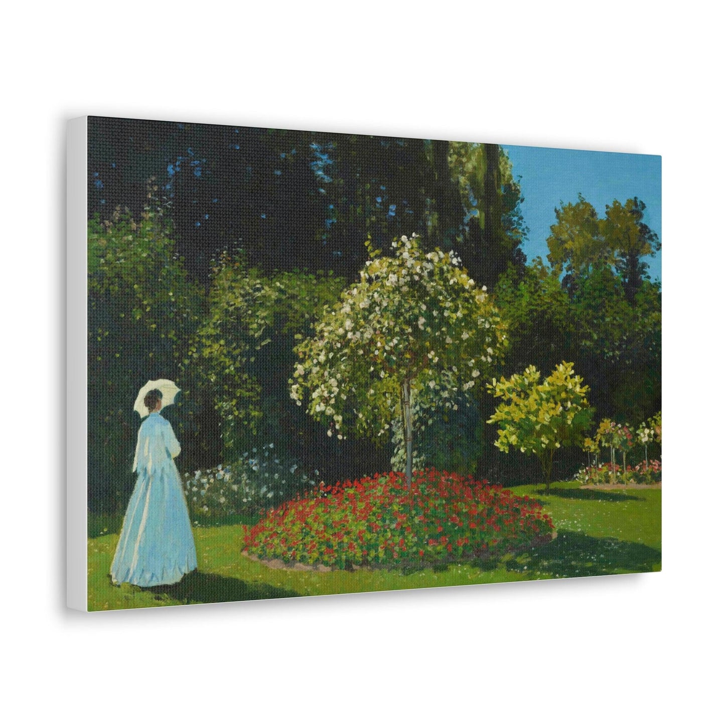 Claude Monet's Lady in the garden (1867) - Canvas Gallery Wraps