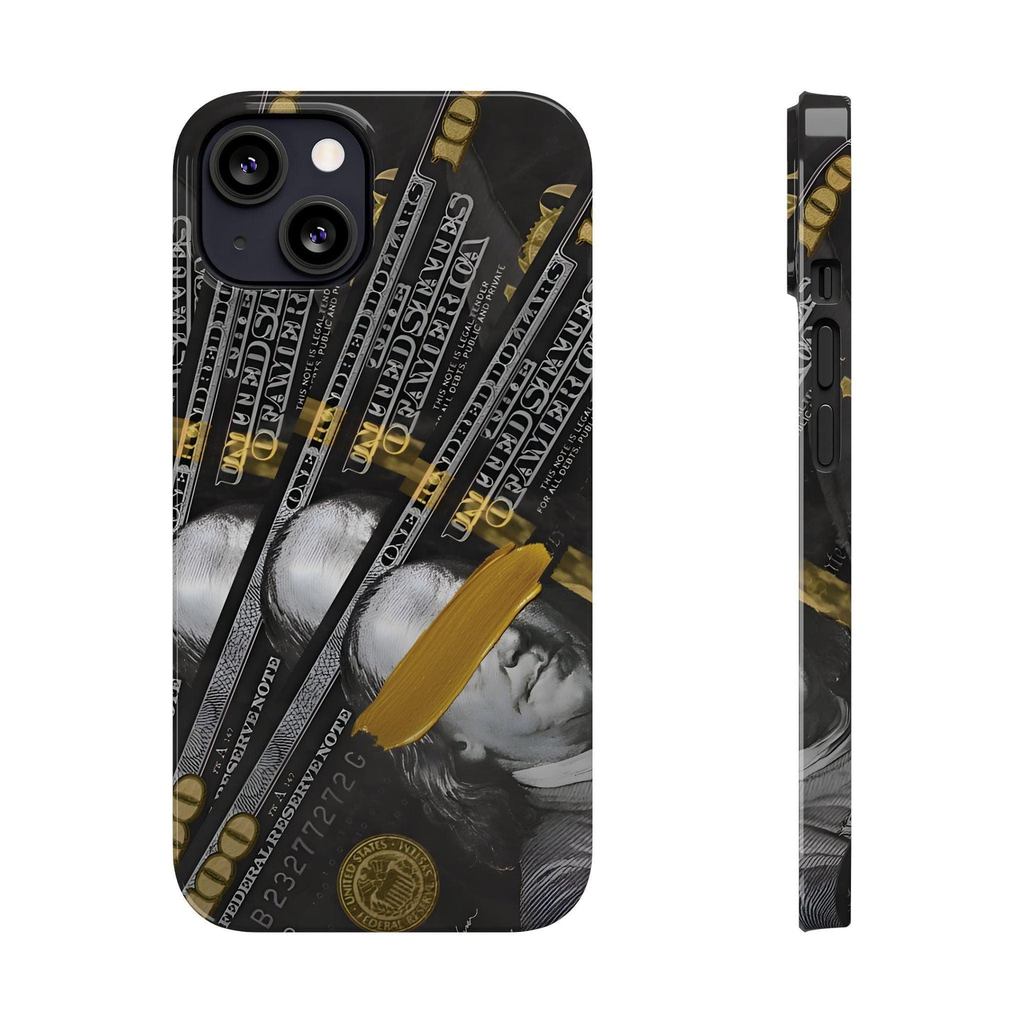 100 US Dollar Slim iPhone Case in Black & Gold - SMARTHOMEGOODIES