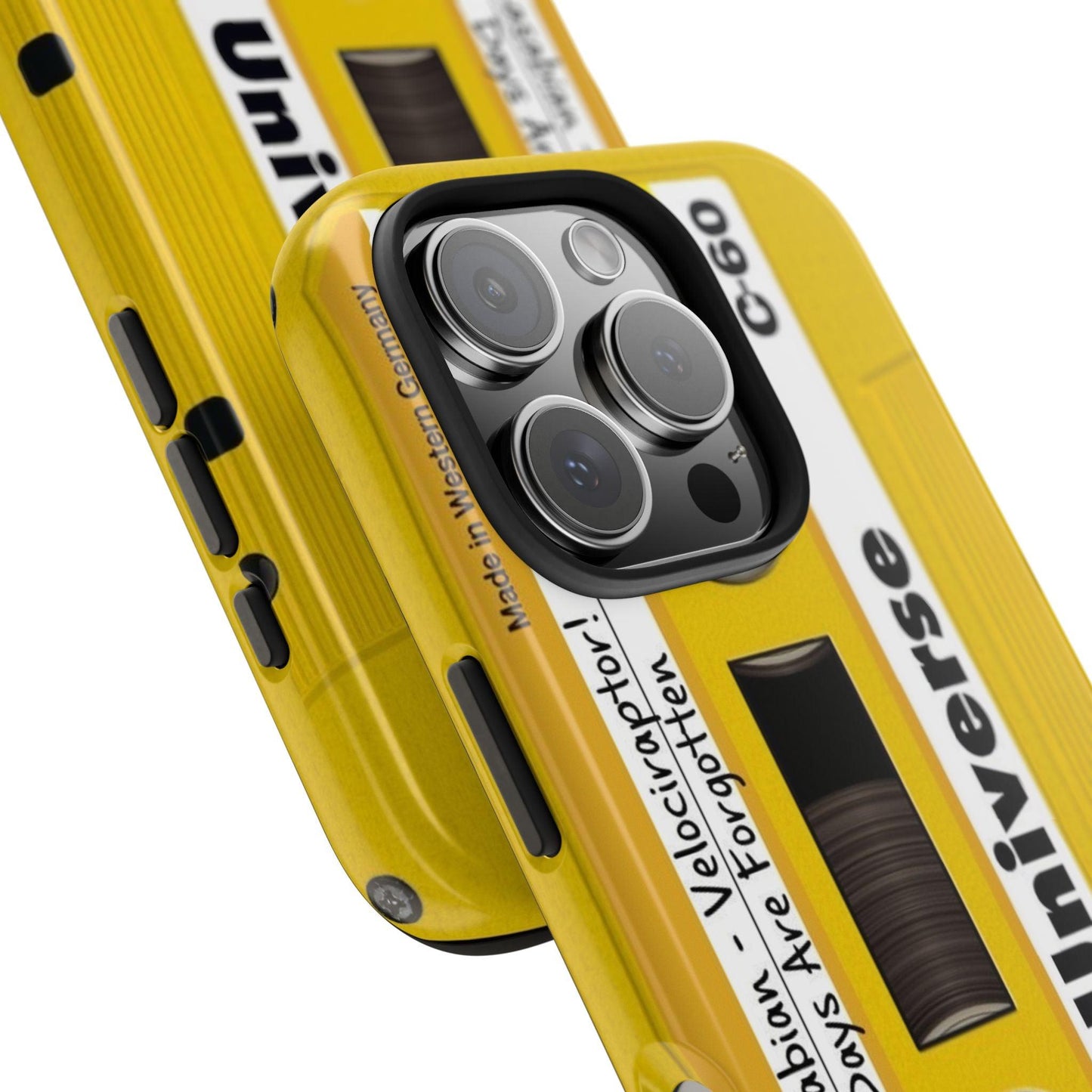 Retro Yellow Cassette Tape iPhone Cases