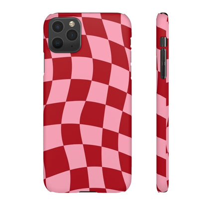 Twist & Check Red Snap iPhone Cases