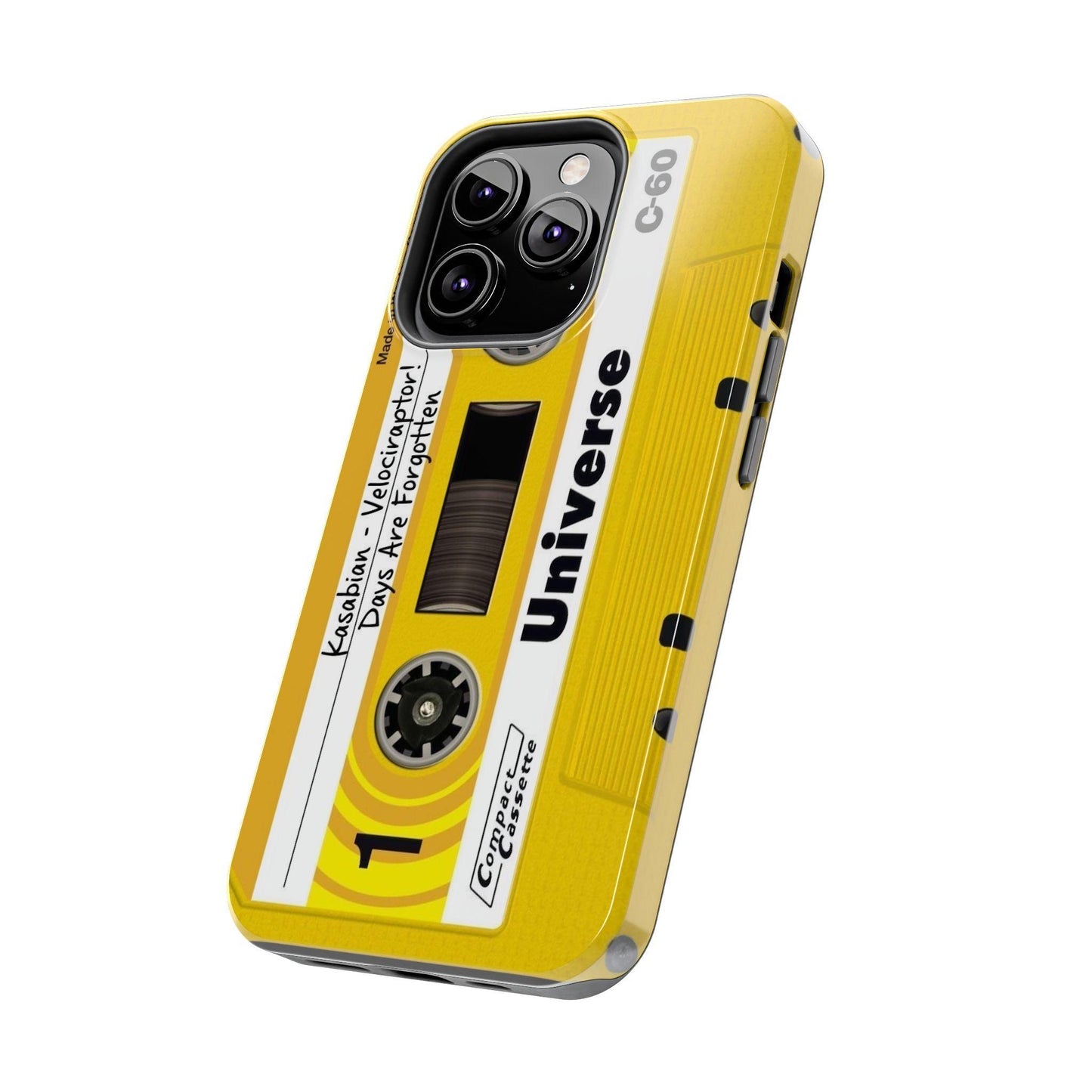 Retro Yellow Cassette Tape iPhone Cases