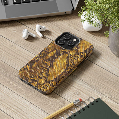 Golden Viper Scales Tough iPhone Cases