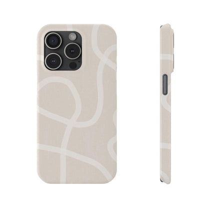 Luxe Minimalist Swirl - Cream Edition Slim iPhone Cases