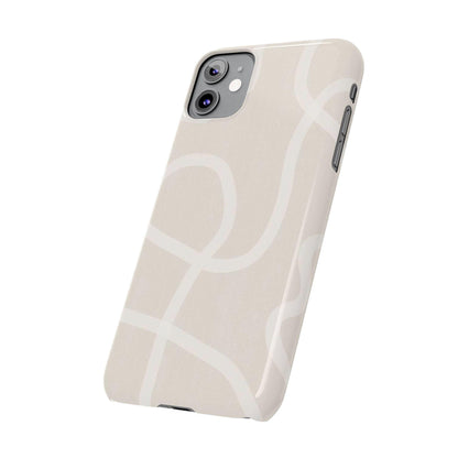 Luxe Minimalist Swirl - Cream Edition Slim iPhone Cases