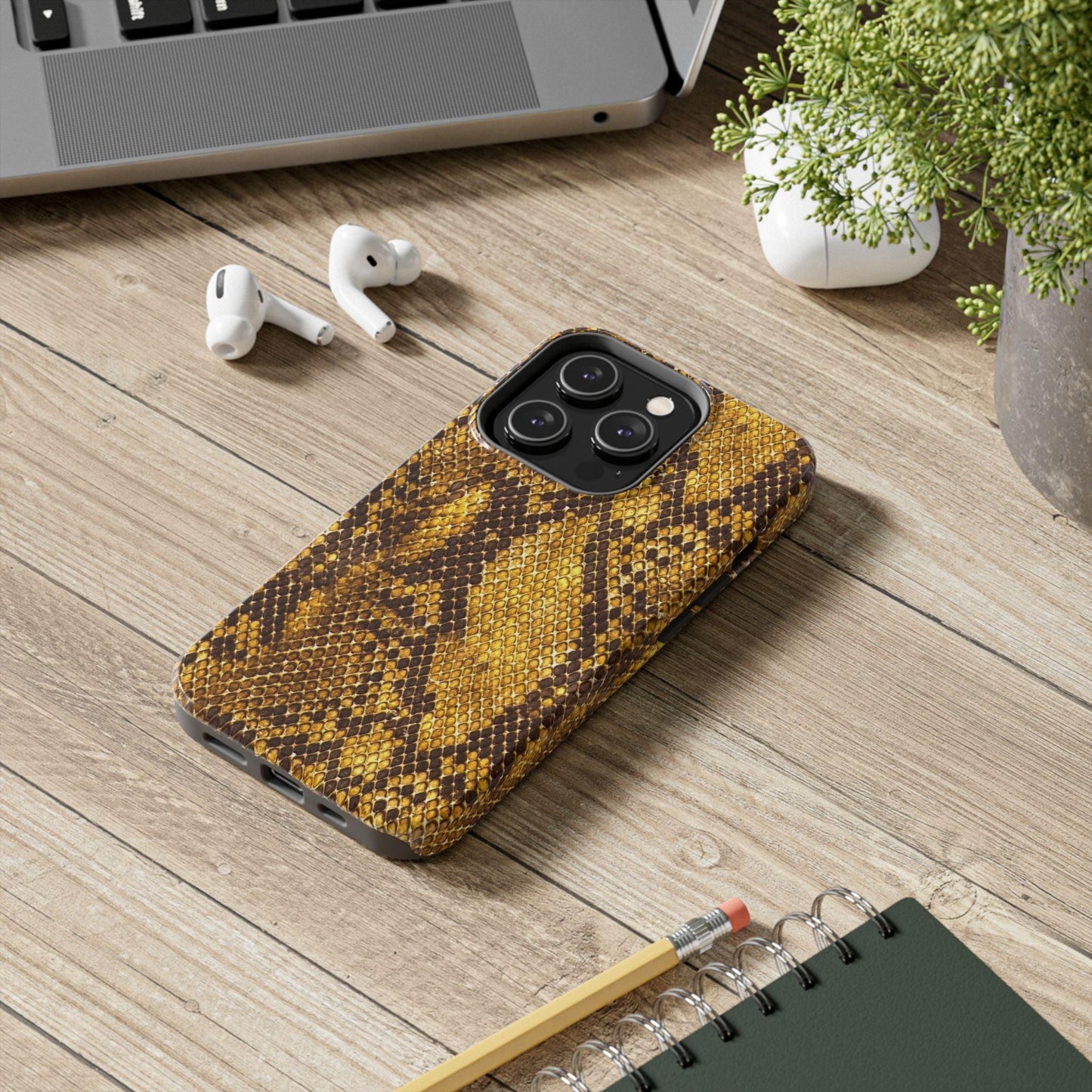 Golden Viper Scales Tough iPhone Cases