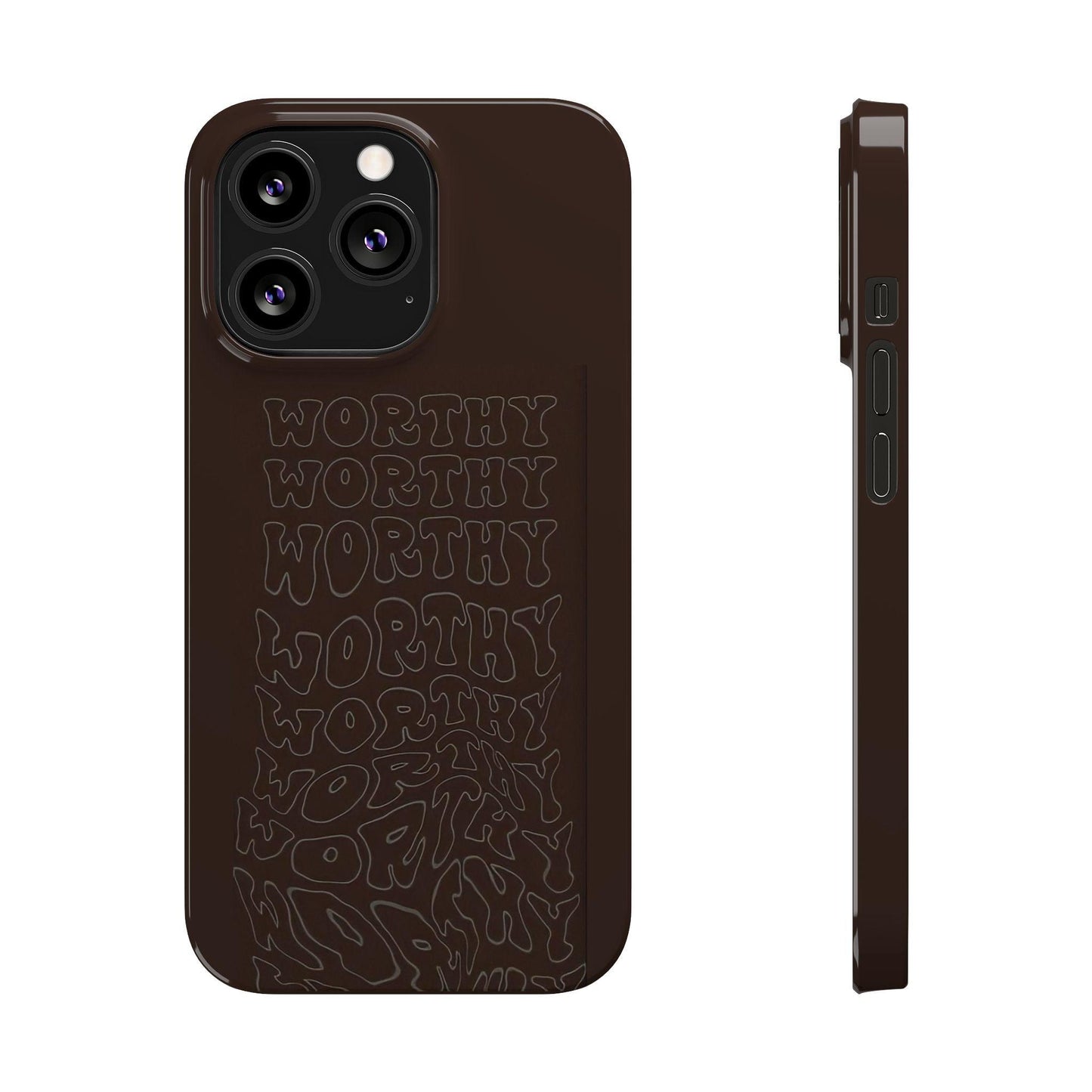 Worthy Brown Slim iPhone Cases