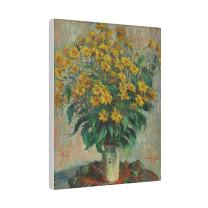 Claude Monet's Jerusalem Artichoke Flowers (1880) - Matte Canvas, Stretched, 0.75"