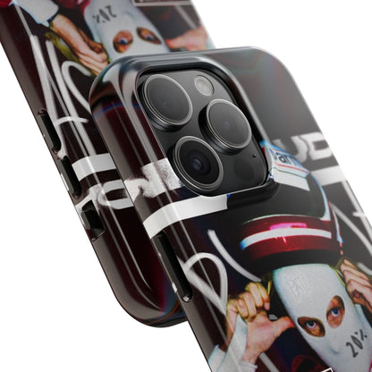 Racing-Inspired Tough Phone Case with Graffiti Design