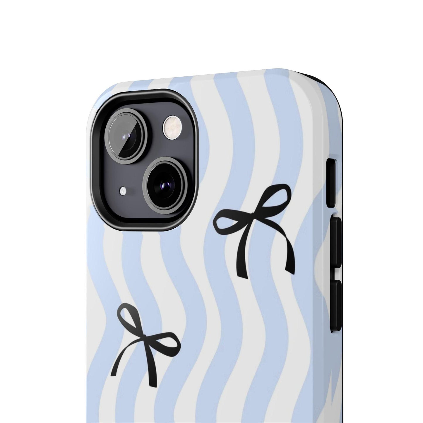 Bowtiful Blue Wavy Bliss Tough iPhone Cases