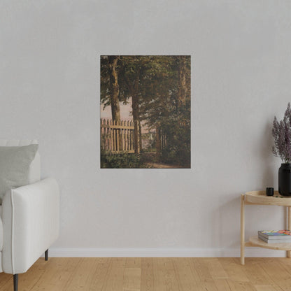 The Garden Gate of the Artist's Home at Blegdammen by Christen Købke - Matte Canvas, Stretched, 0.75"