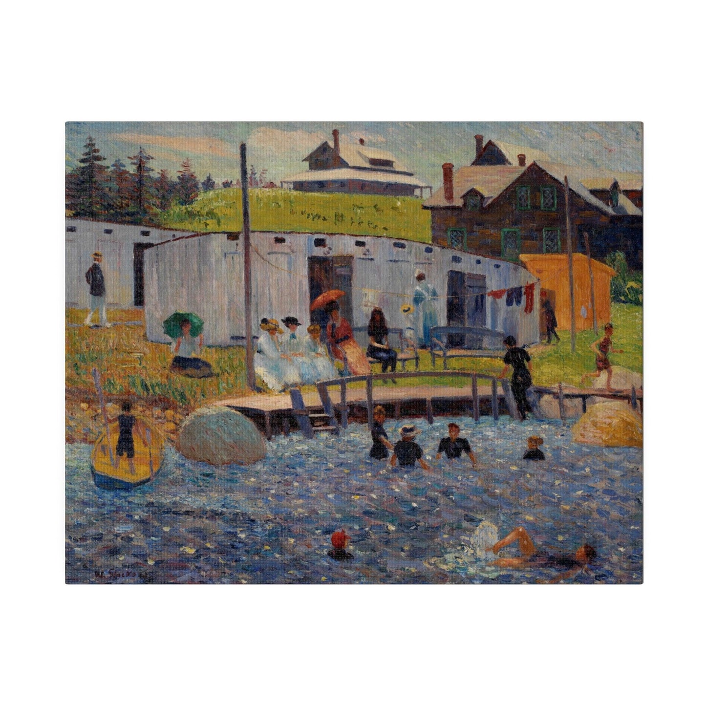 The Bathing Hour, Chester, Nova Scotia by William James Glackens - Matte Canvas, Stretched, 0.75"