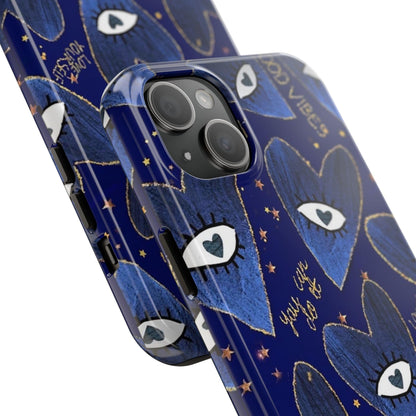 Lucky Midnight Blue Eyes Tough iPhone Cases