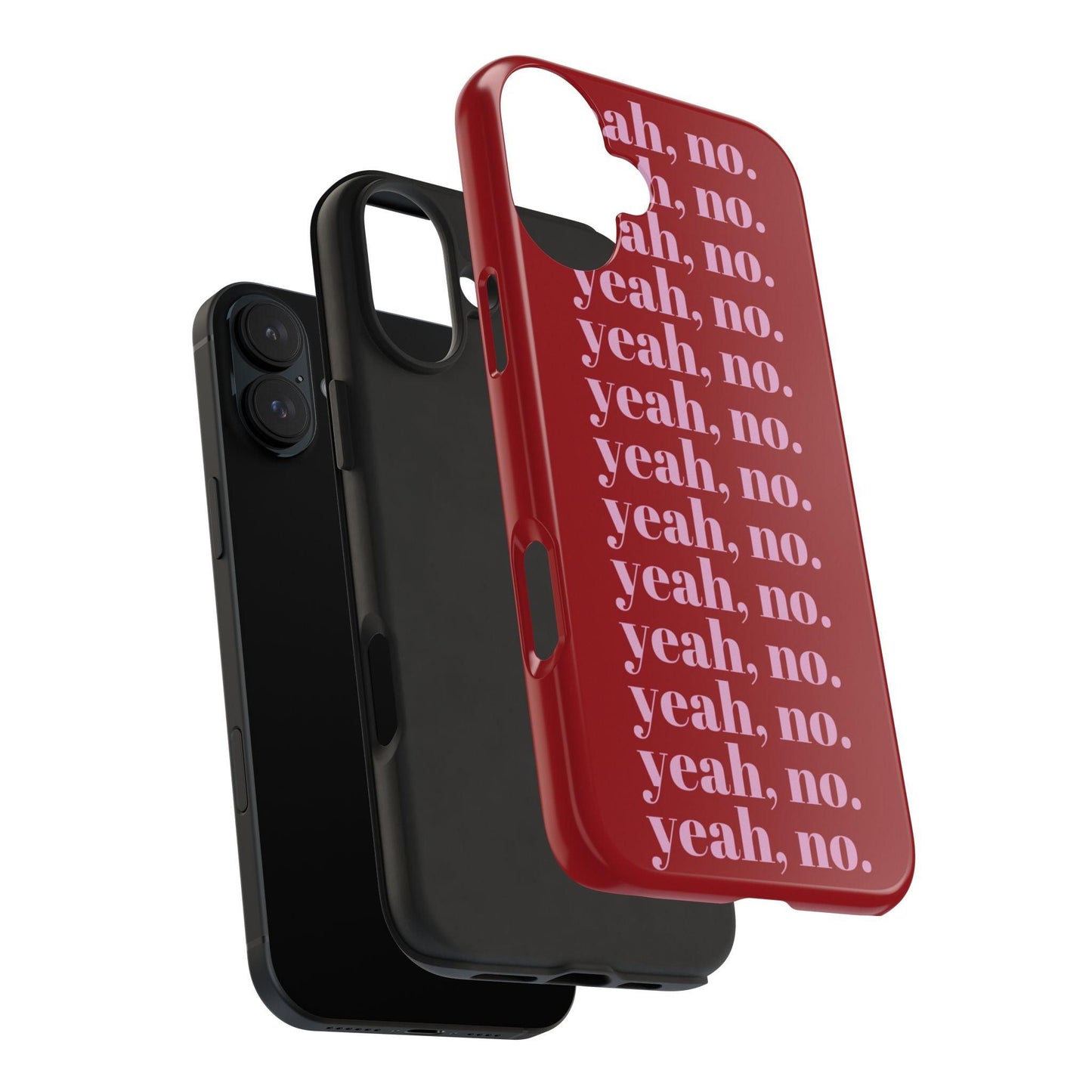 yeah, no. Quirky Tough iPhone Cases in red