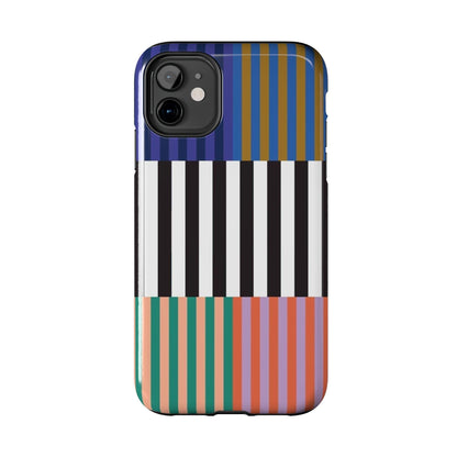 Striped Colorblock Symphony Tough iPhone Cases