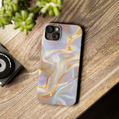 Iridescent Silk Flow Slim iPhone Cases