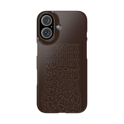 Worthy Brown Slim iPhone Cases