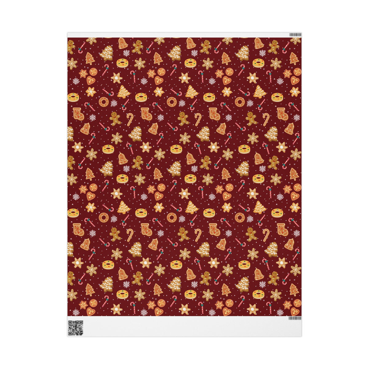 The Cookie Wonderland Burgundy Wrapping Paper