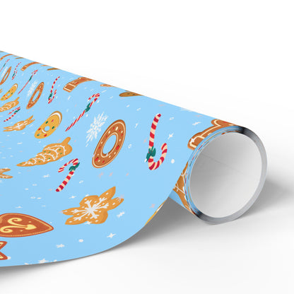The Cookie Wonderland Blue Wrapping Paper Roll