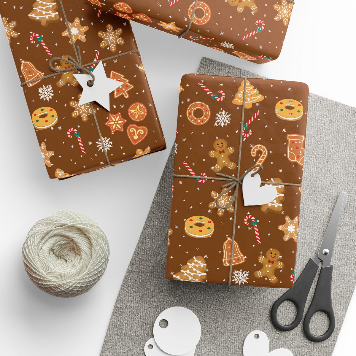 The Cookie Wonderland Brown Wrapping Paper Roll
