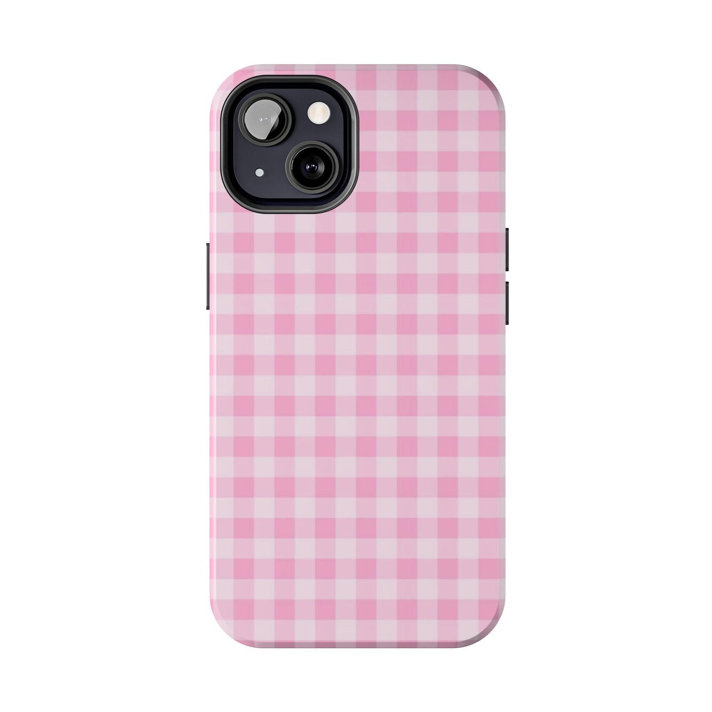 Pink Gingham Tough iPhone Cases