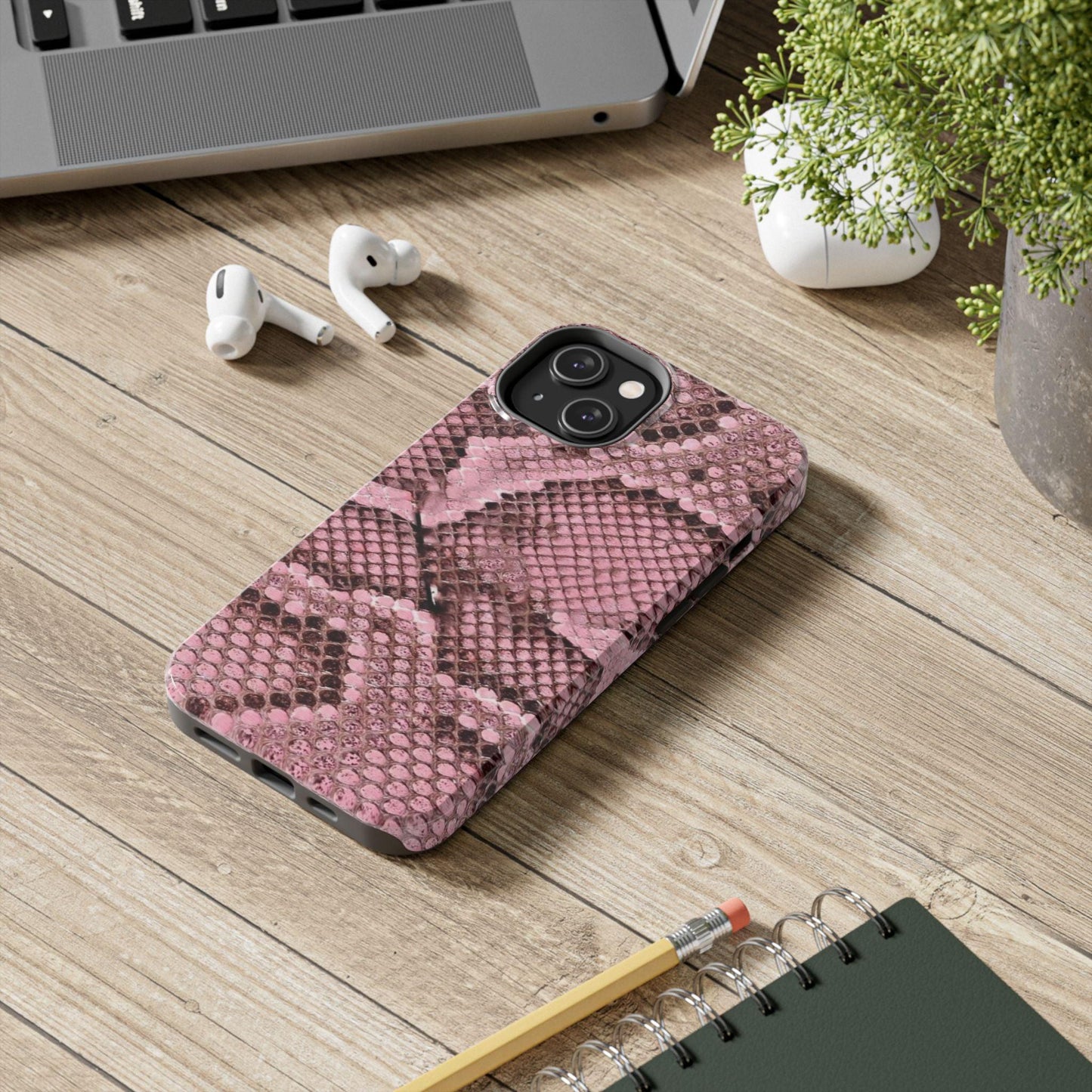 Pink Python Scales Tough iPhone Cases