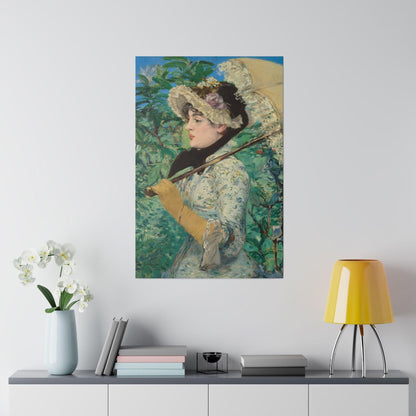 Jeanne Spring (1881) painting in high resolution by Edouard Manet - Matte Canvas, Stretched, 0.75"