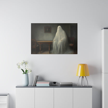 Ghost in the living room painting art furniture - Matte Canvas, Stretched, 0.75"