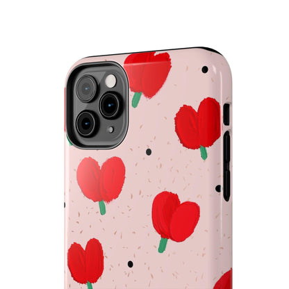 Floral Heart Aesthetic Tough iPhone Cases