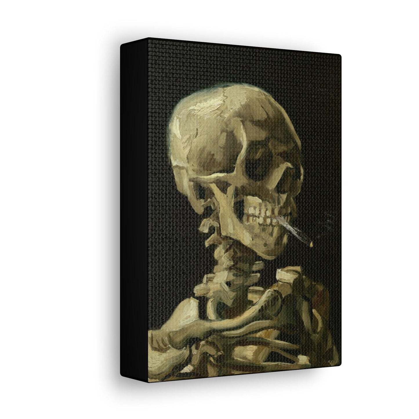 Vincent van Gogh - Head of a skeleton with a burning cigarette - Canvas Gallery Wraps