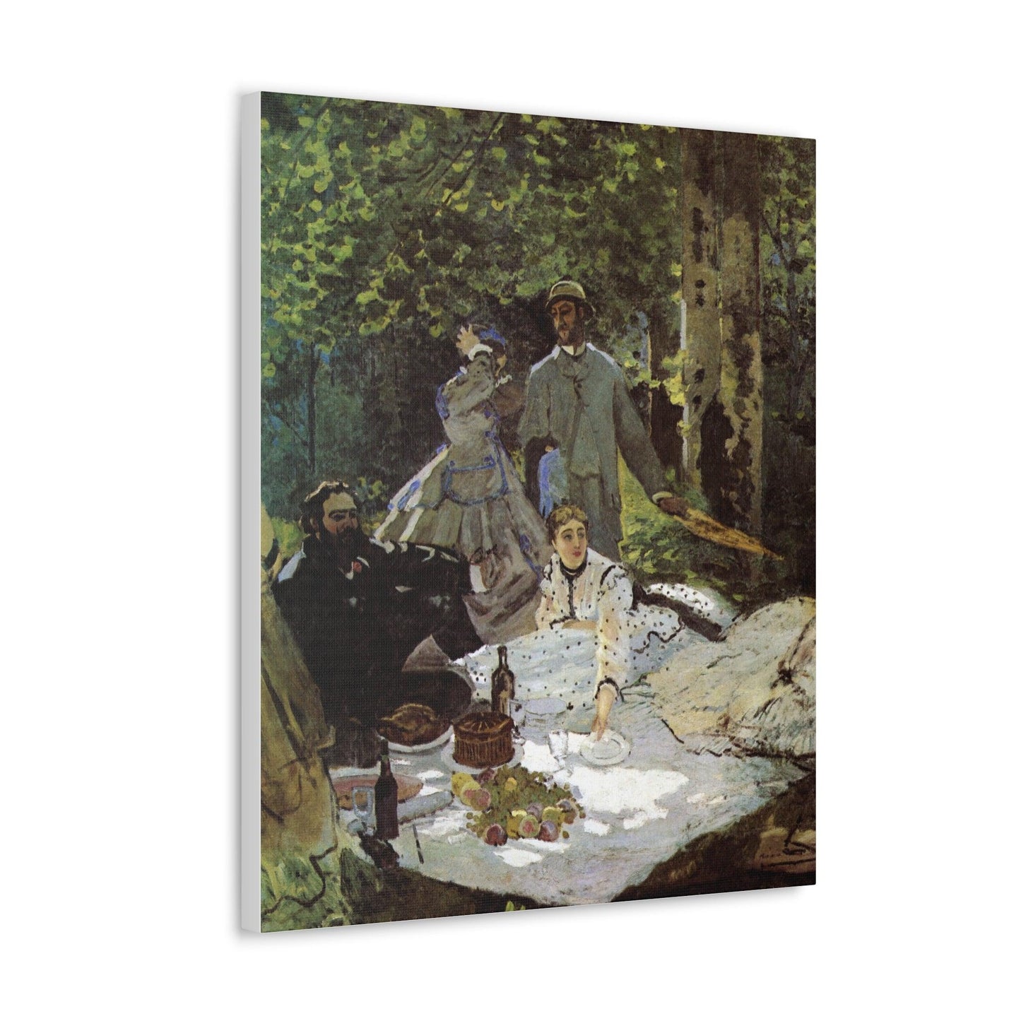 Luncheon on the Grass 1865 by Claude Monet Canvas Gallery Wraps