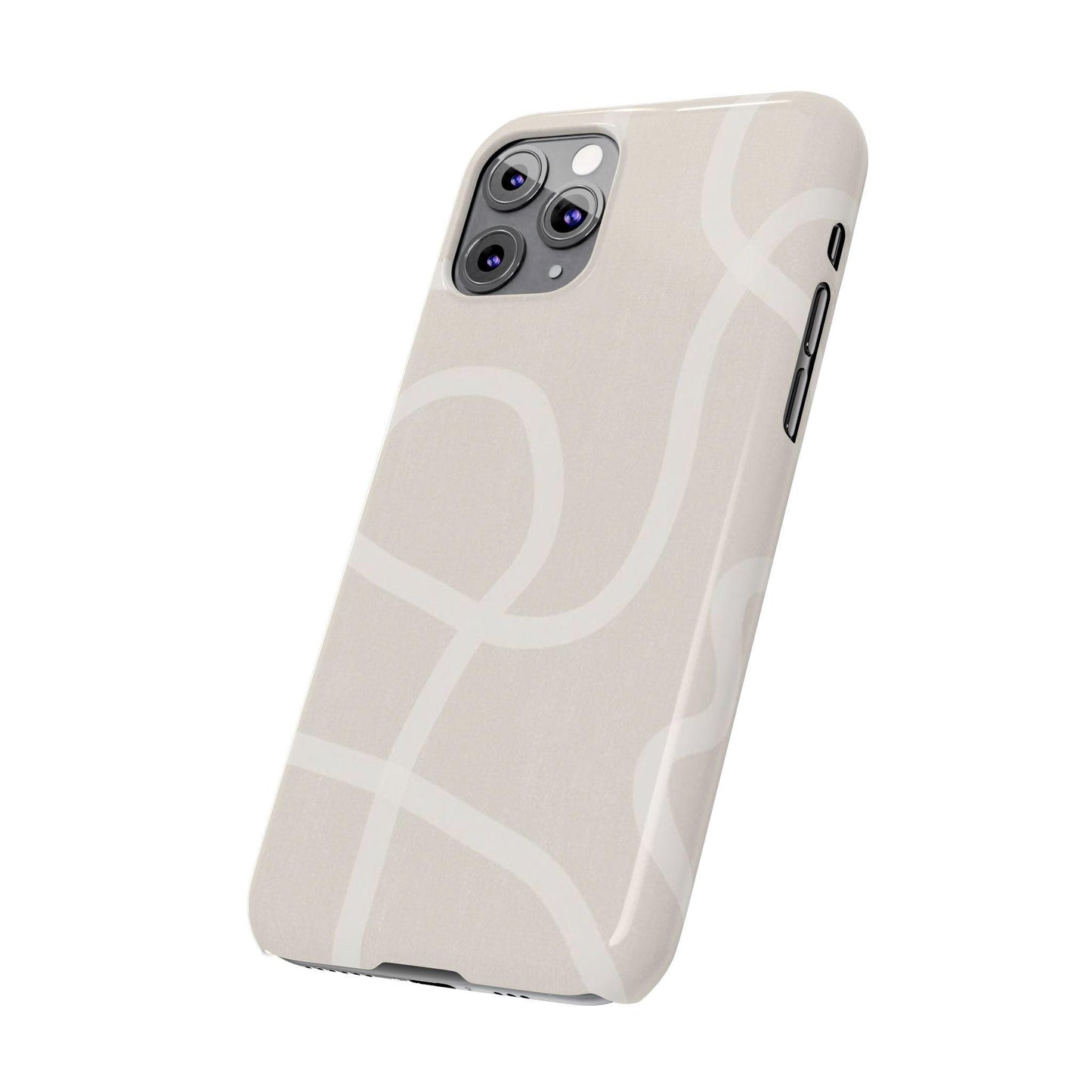 Luxe Minimalist Swirl - Cream Edition Slim iPhone Cases