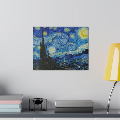 Vincent Van Gogh's The Starry Night (1889) - Matte Canvas, Stretched, 0.75"