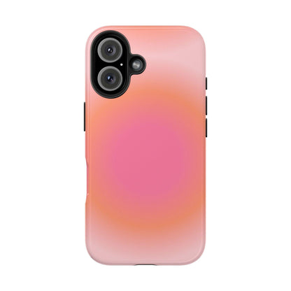 Coral Blushed Aura Tough iPhone Cases