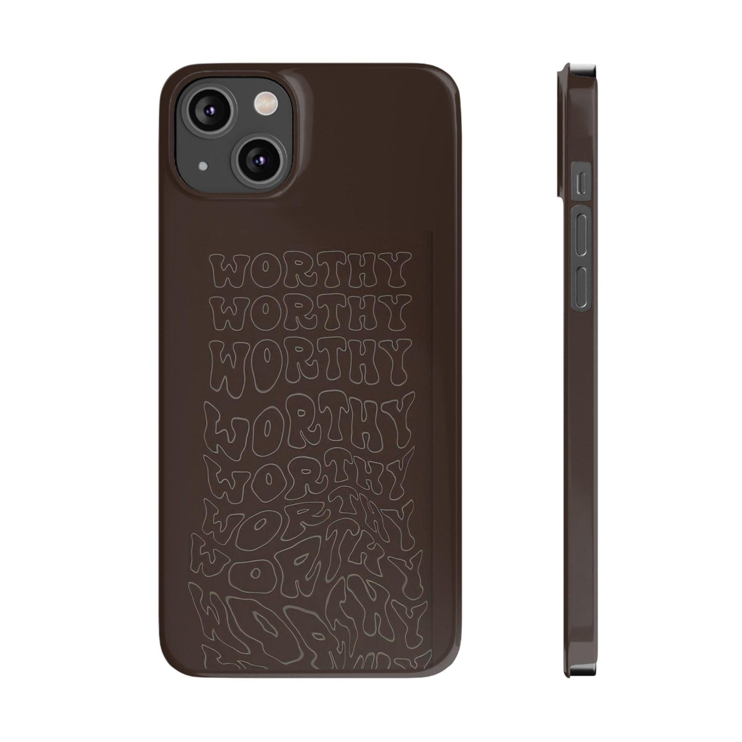 Worthy Brown Slim iPhone Cases