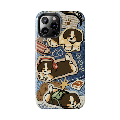 Puppy Pals Denim Vibes Tough iPhone Cases