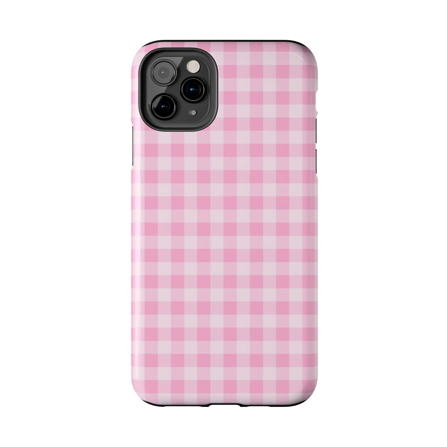 Pink Gingham Tough iPhone Cases