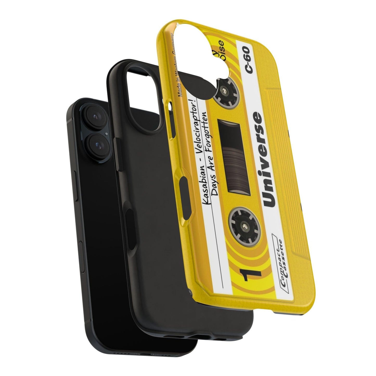 Retro Yellow Cassette Tape iPhone Cases