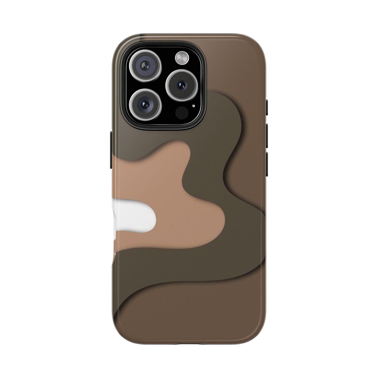 Brown Town Flows Tough iPhone Cases