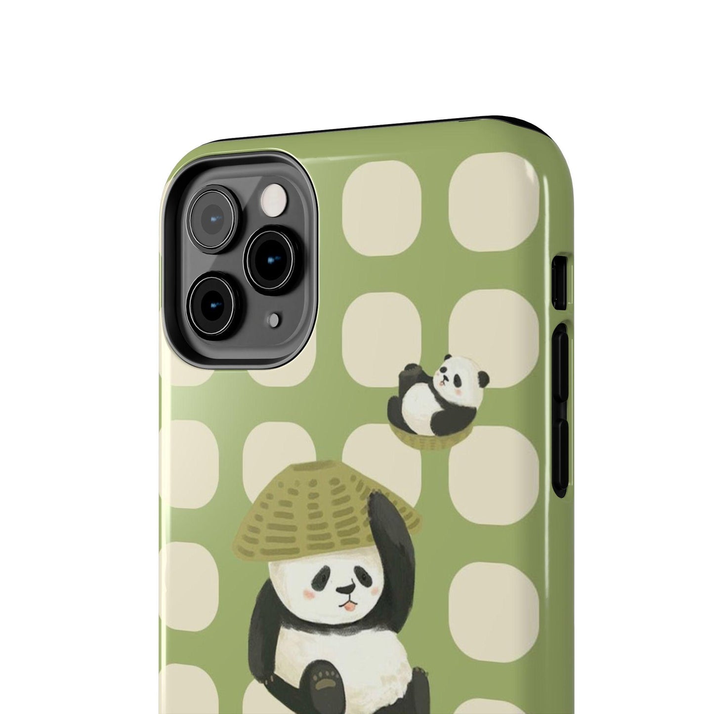 Bamboo Basket Pandas iPhone Cases