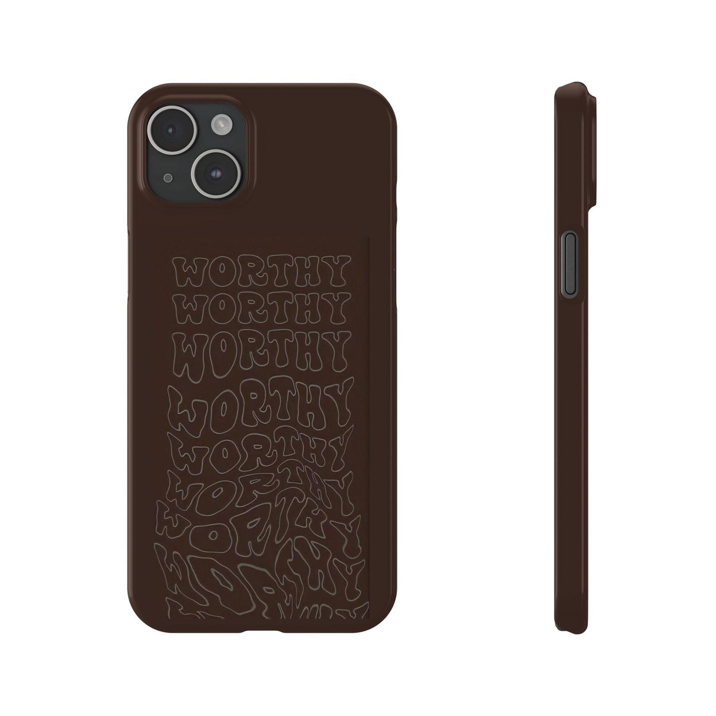 Worthy Brown Slim iPhone Cases