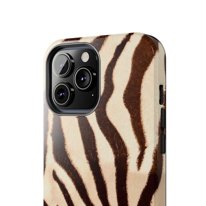 Taupe Twilights Stripe Tough iPhone Cases