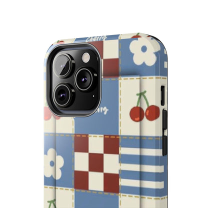 Cherry Blue Tri-Tone Tough iPhone Cases