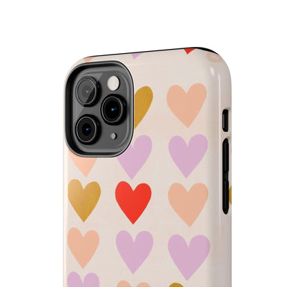 Cutesy Hearts Tough iPhone Cases