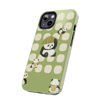 Bamboo Basket Pandas iPhone Cases