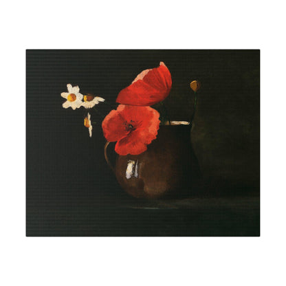 Poppies and Daisies (1867) by Odilon Redon - Matte Canvas, Stretched, 0.75"