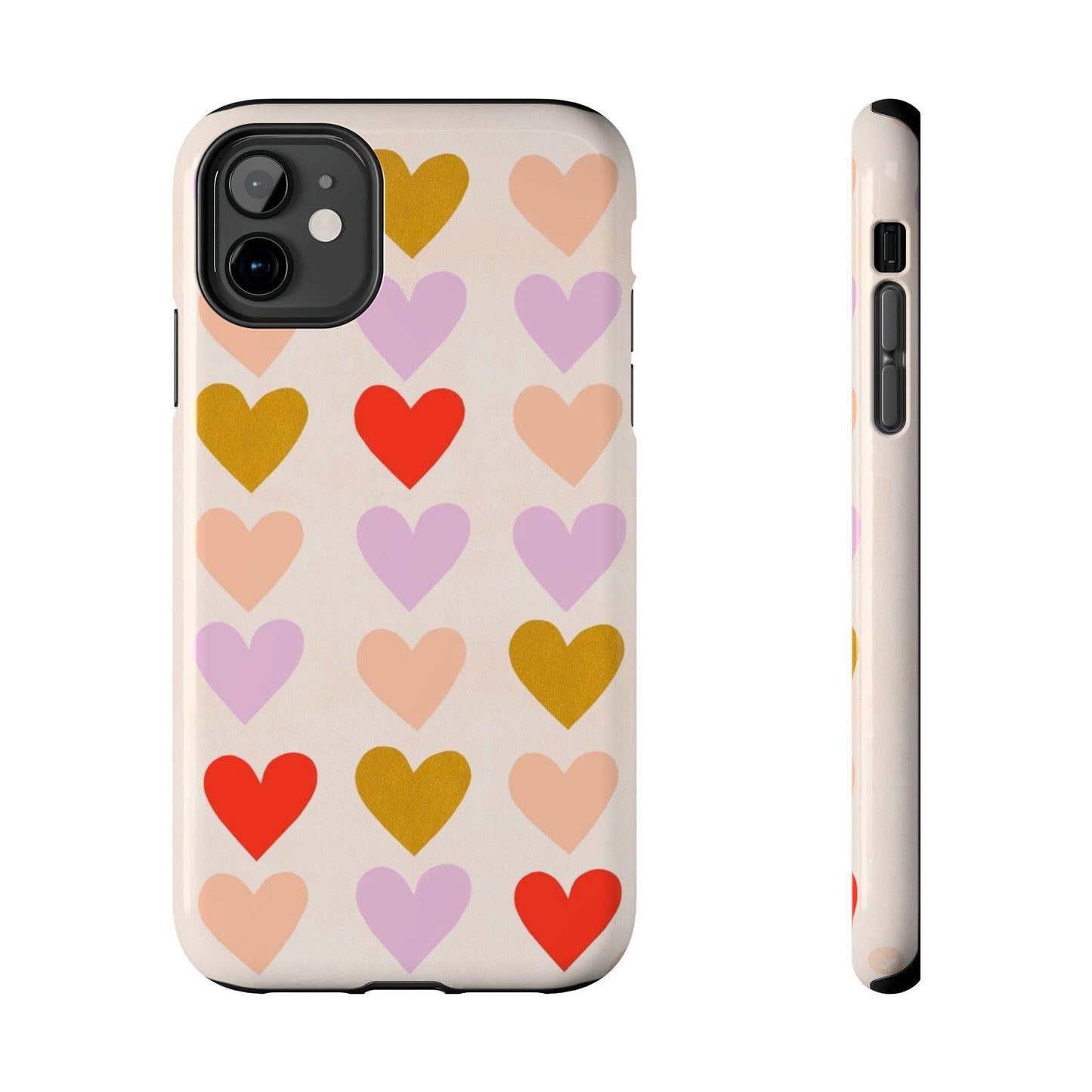 Cutesy Hearts Tough iPhone Cases