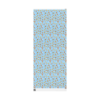 The Cookie Wonderland Blue Wrapping Paper Roll